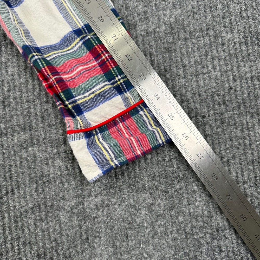 Vineyard Vines Jolly Plaid Flannel Womens Small Plaid Nightshirt Red Green White - Picture 11 of 11